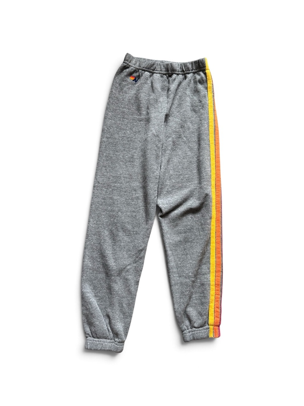 Aviator Nation Women’s Gray Rainbow Stripe Sweatpants Size 10 Made in USA